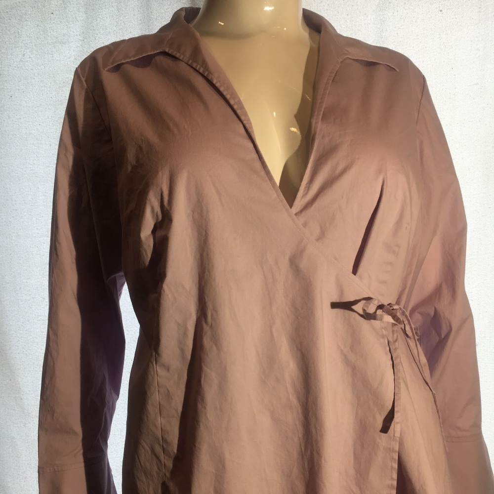 Christine Alt Wrap Blouse 20W Lavender NWT